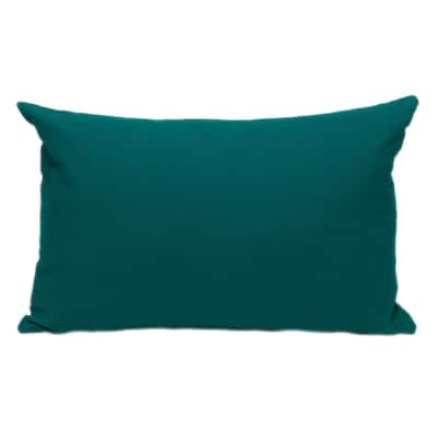 Rectangular Cotton Throw Pillow with Zipper Closure - 18" - Green