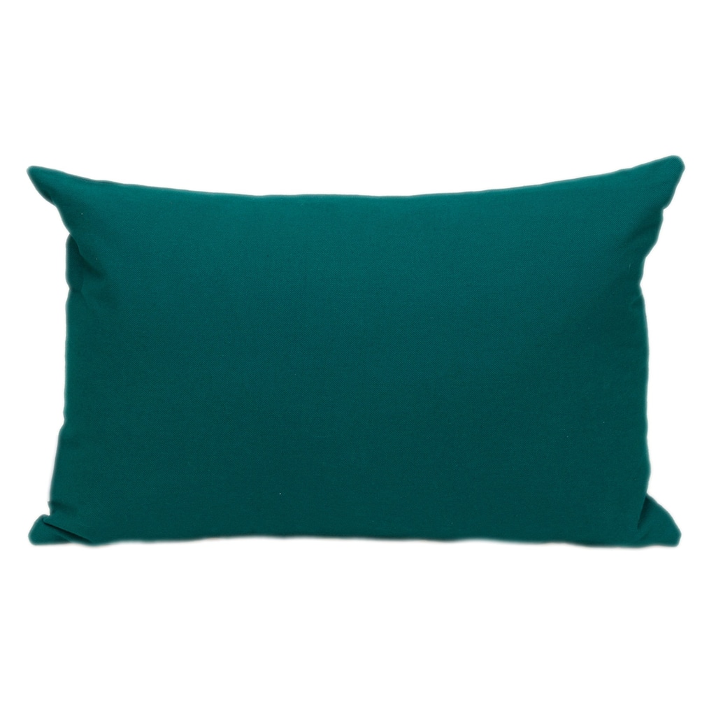 Rectangular Cotton Throw Pillow with Zipper Closure - 18" - Green