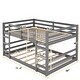 preview thumbnail 21 of 34, Multi-Functional Bunk Bed with 2 Built-in Ladder, Solid Wood Bed Frame, Low Bunk Beds with Safety Guardrail for Kids Boys Girls