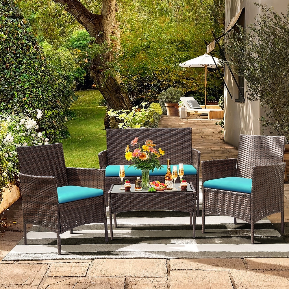 Homall 4 piece patio outlet set