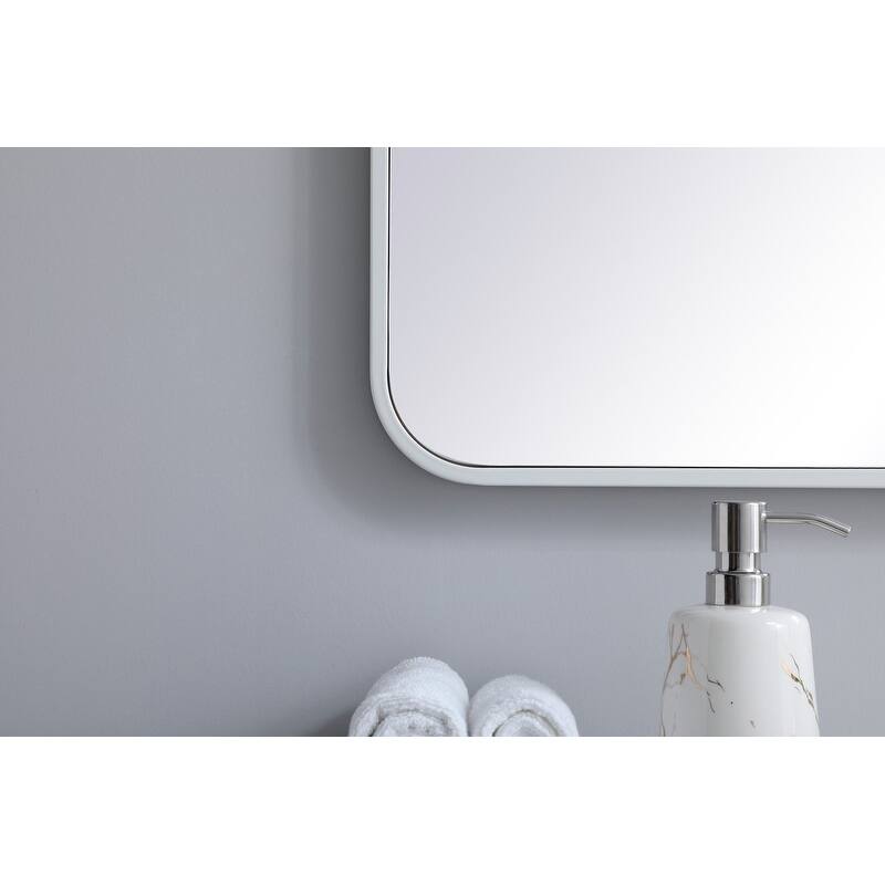 Ezra Soft Corner Metal Rectangular Mirror