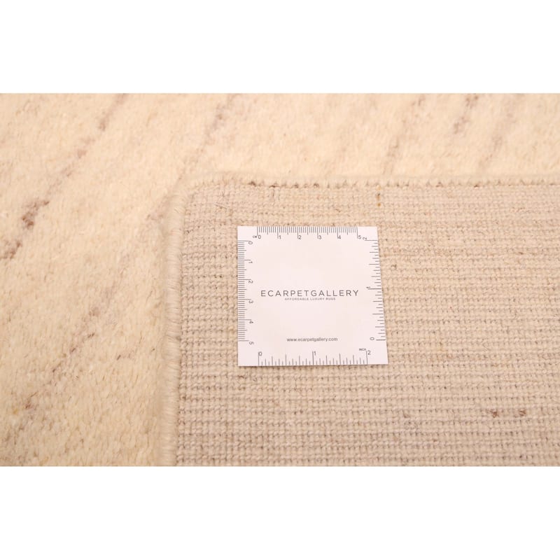 ECARPETGALLERY Hand Loomed Kashkuli Gabbeh Cream Wool Rug - 5'8 x 7'9