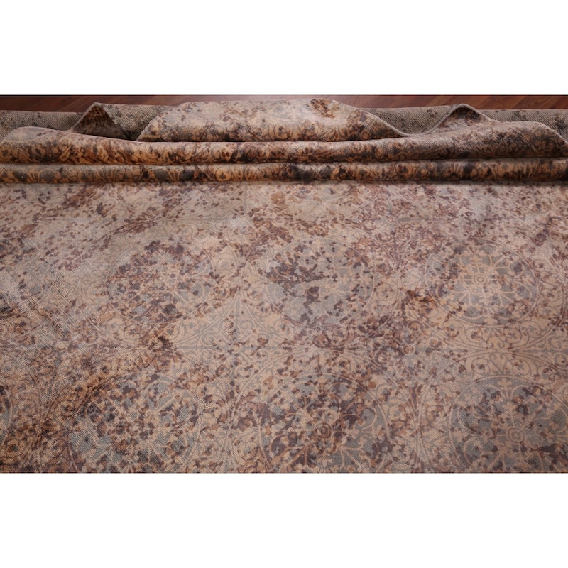 Art & Craft Indian Area Rug Handmade Wool Carpet - 9'9"x 13'1"
