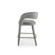 Cid Taya 26 Inch Counter Stool Chair, Tapered Legs, Gray Faux Leather ...