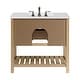 preview thumbnail 49 of 63, Monterey 37-inch Farmhouse Marble Solid Wood Bathroom Vanity