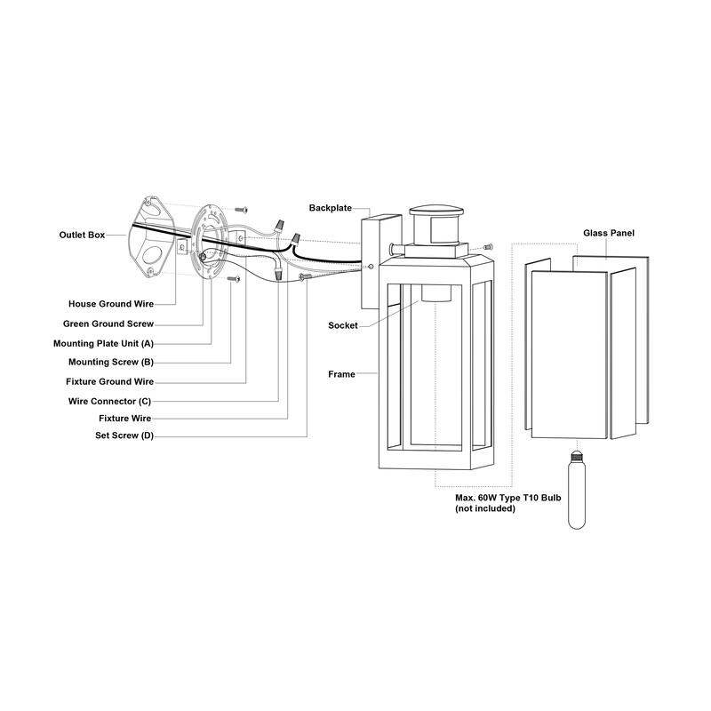 James Allan VXWS19580 Avery 18" Tall Dusk-to-Dawn Photocell Wall
