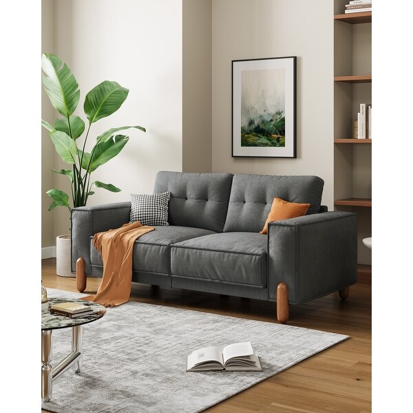 Grey square arm sofa discount