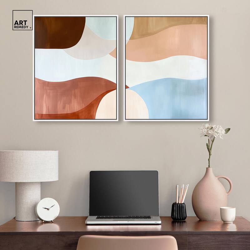 Evolving Shapes I Canvas Set of 2 by Art Remedy