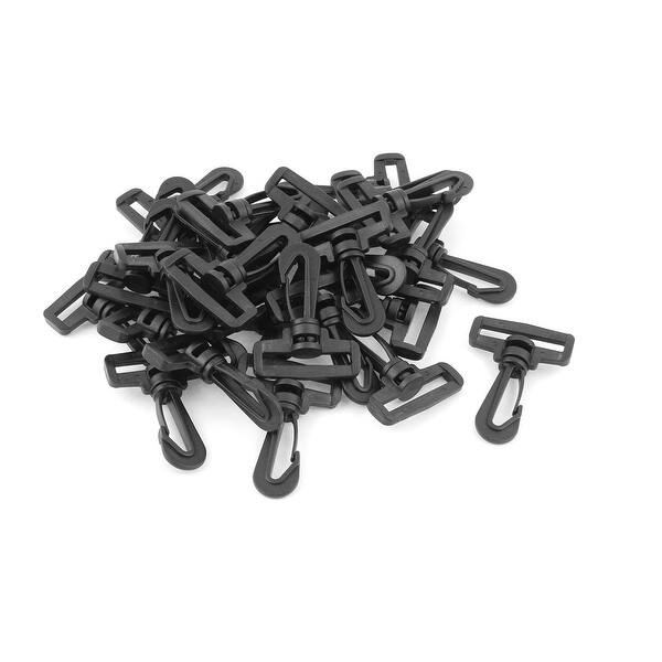 Luggage Briefcase Bag Strap Black Plastic 38mm Swivel Rotary Hooks Buckle 30 Pcs Bed Bath