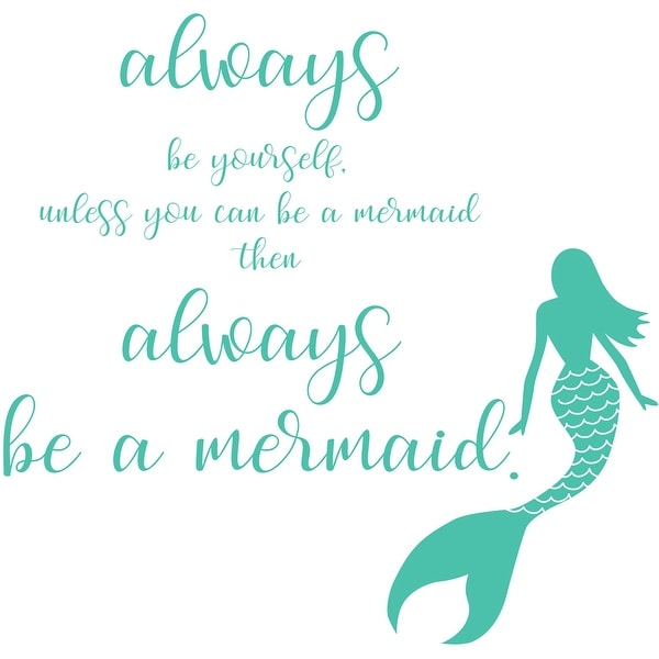Brewster DWPQ2384 Six Piece Vinyl Always be a Mermaid Wall Decal