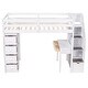 preview thumbnail 46 of 55, Multifunctional Design Loft Bed with Desk, Storage Stairs and Shelves, Efficient space, Twin Size