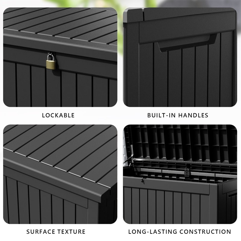 Outdoor Patio Storage Resin Lockable Deck Box - Picture 43 of 100