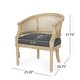 preview thumbnail 5 of 24, Roomfitters Natural Rattan Barrel Accent Chair, Cane Woven Backrest with Upholstered Seat