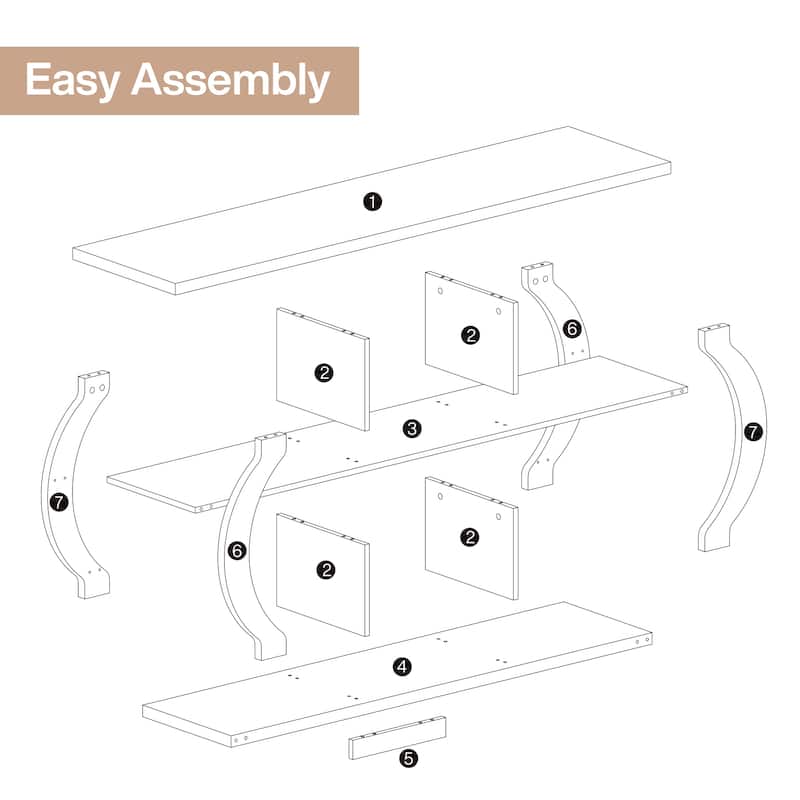 63" TV Stand, Farmhouse Media TV Console with Storage Shelves