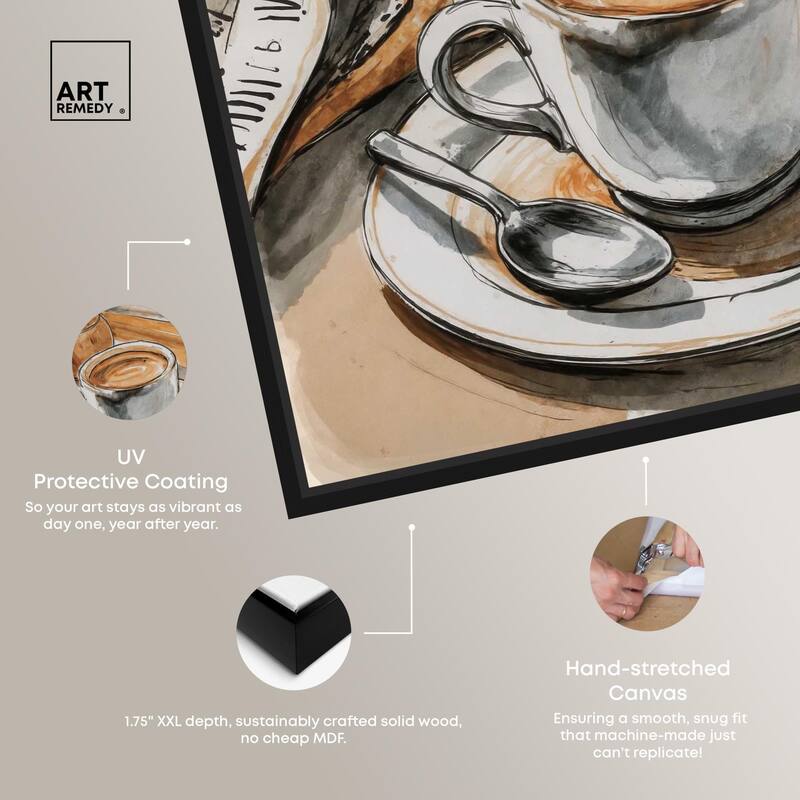 Sunday Coffee Canvas by Art Remedy