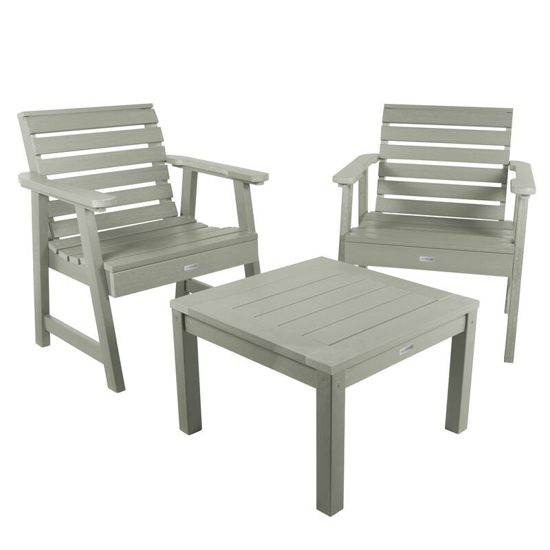 HIGHWOOD Weatherly Garden Chairs Conversation Set - Eucalyptus