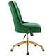 preview thumbnail 32 of 52, Empower Channel Tufted Performance Velvet Office Chair in Gold Teal