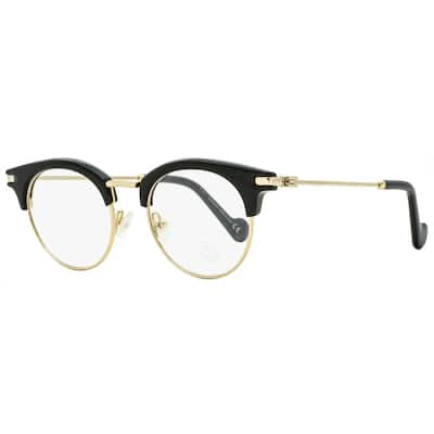 Moncler ML5020 001 Womens Shiny Black/Gold 47 mm Eyeglasses - Shiny Black/Gold - Shiny Black/Gold