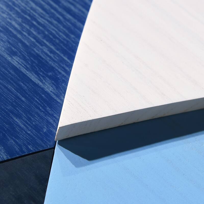 Empire Art Direct Whispers of Blues Hand Made & Hand Finished Solid Wood Abstracts Wall Art