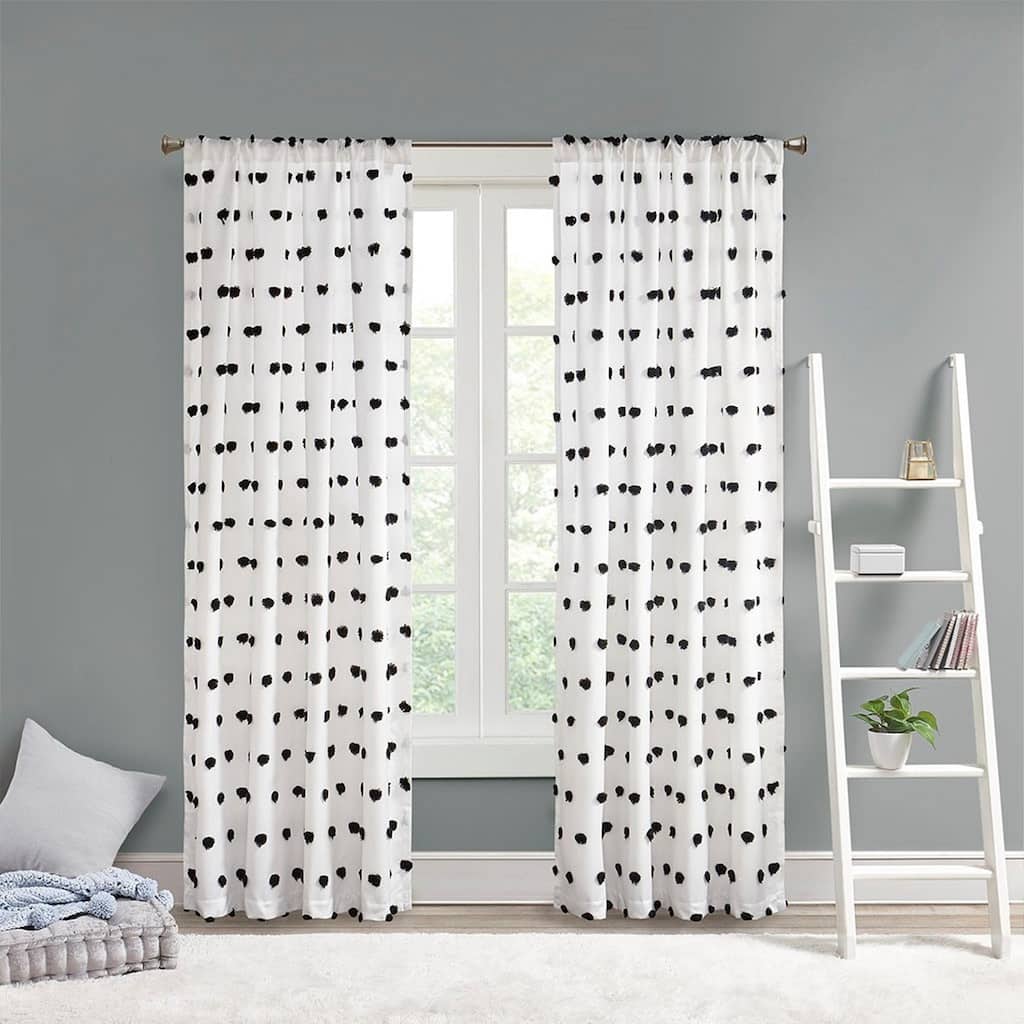 Pom Pom Embellished Curtain Panel