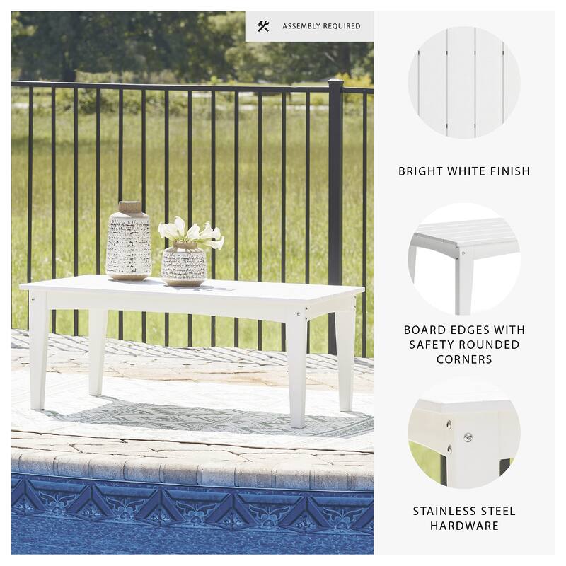 Signature Design by Ashley Hyland wave Outdoor Coffee Table - 44.13" W x 24" D x 18.13" H