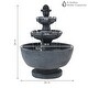 preview thumbnail 4 of 8, 3-Tier Budding Fruition Outdoor Water Fountain Backyard Feature - 34"