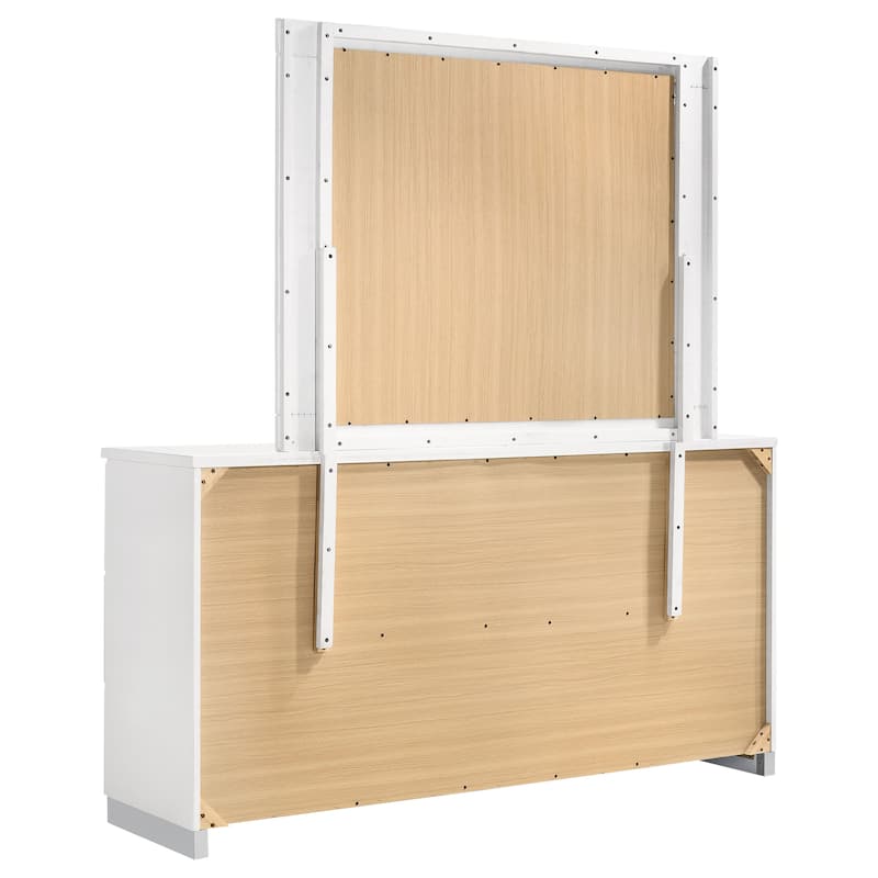 Felicity 6-drawer Wood Dresser White High Gloss