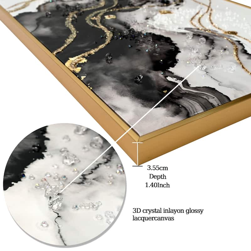 Large Framed Abstract Wall Art, Set of 2 Minimalist Canvas Prints Paintings Artwork for Walls Hallway Office