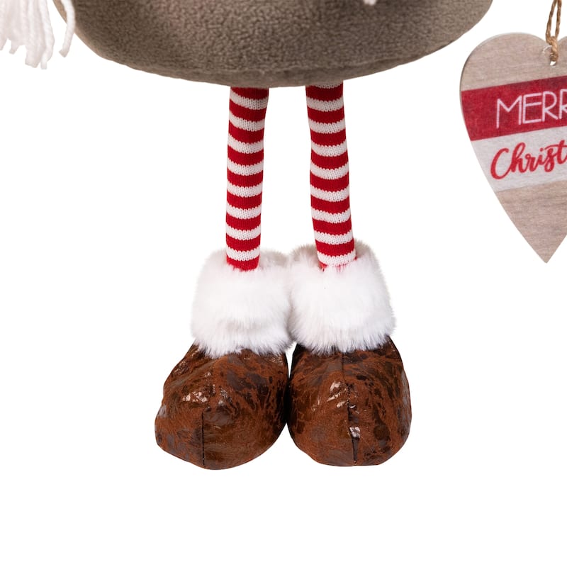 Plush Moose Merry Christmas Decoration - 24"