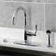 preview thumbnail 29 of 45, Kingston Brass Whitaker Single-Handle Deck Mount Kitchen Faucet with Brass Sprayer