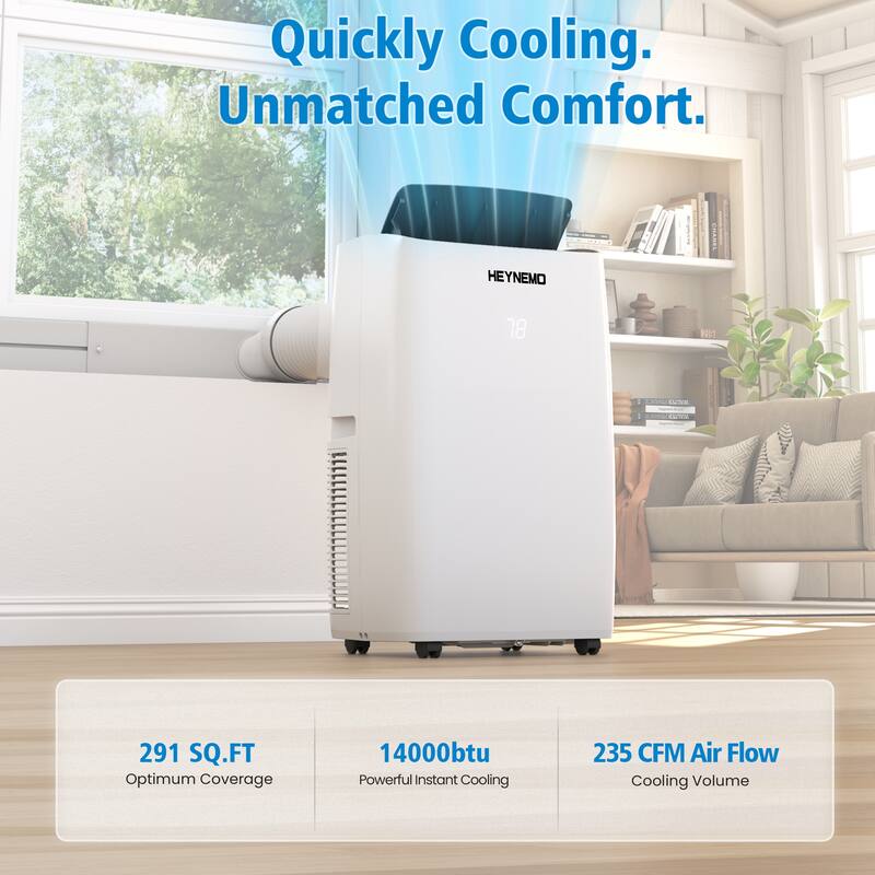 14,000 BTU 3-in-1 Portable Air Conditioner