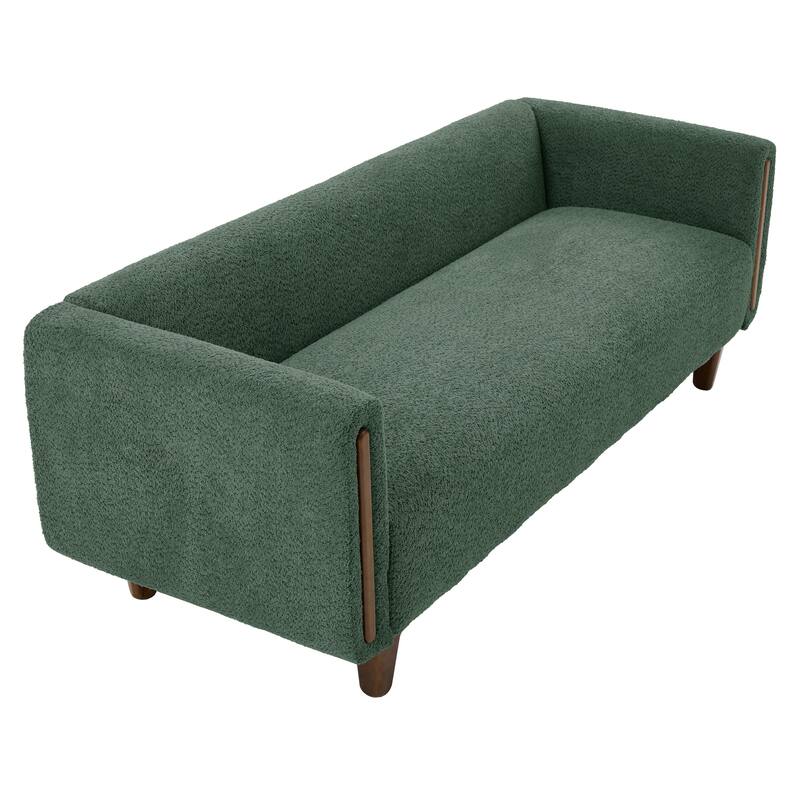 Christopher Knight Home - Soft Upholstered 78.7" 3-Seater Sofa with Rubberwood Legs