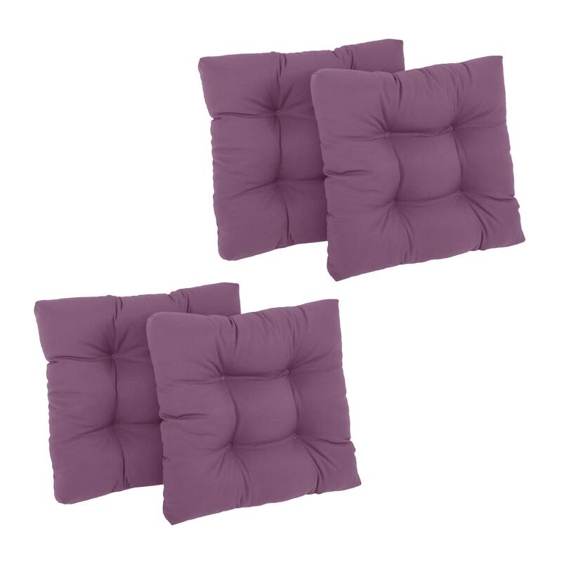19-inch Twill Square Chair Cushion (Set of 1, 2, or 4) - 19" x 19" - Set of 4 - Grape