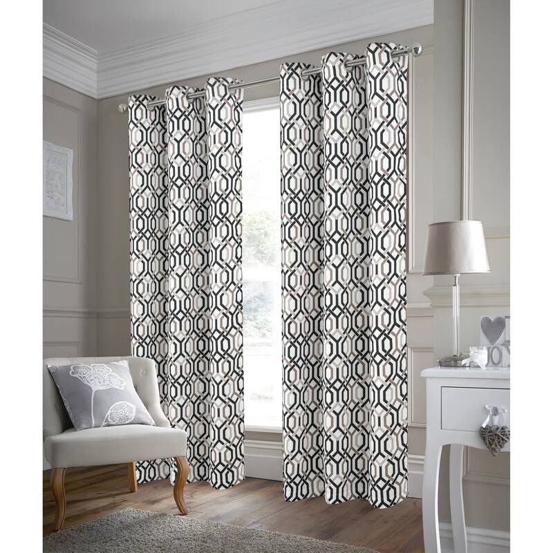 Rory Links Privacy Window Curtain Panel 84" or 90" - 54" x 84" - Black