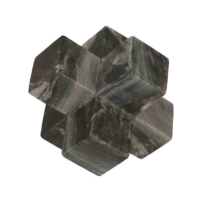 Sagebrook Home Neutral Contemporary Marble 7" Jack Sculpture
