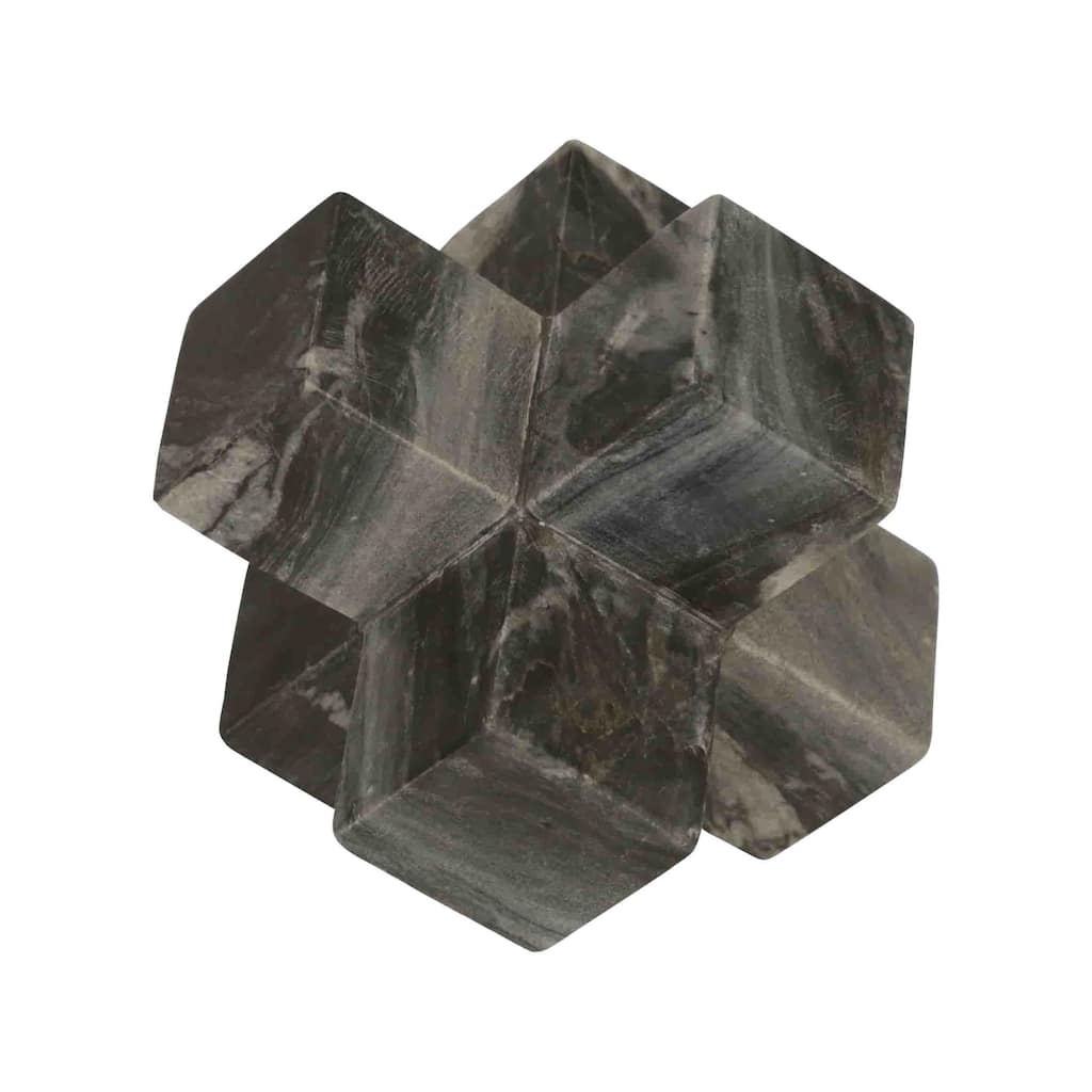 Sagebrook Home Neutral Contemporary Marble 7" Jack Sculpture