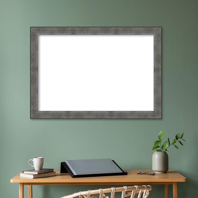 Amanti Art Forged Pewter Framed Dry Erase Magnetic Board