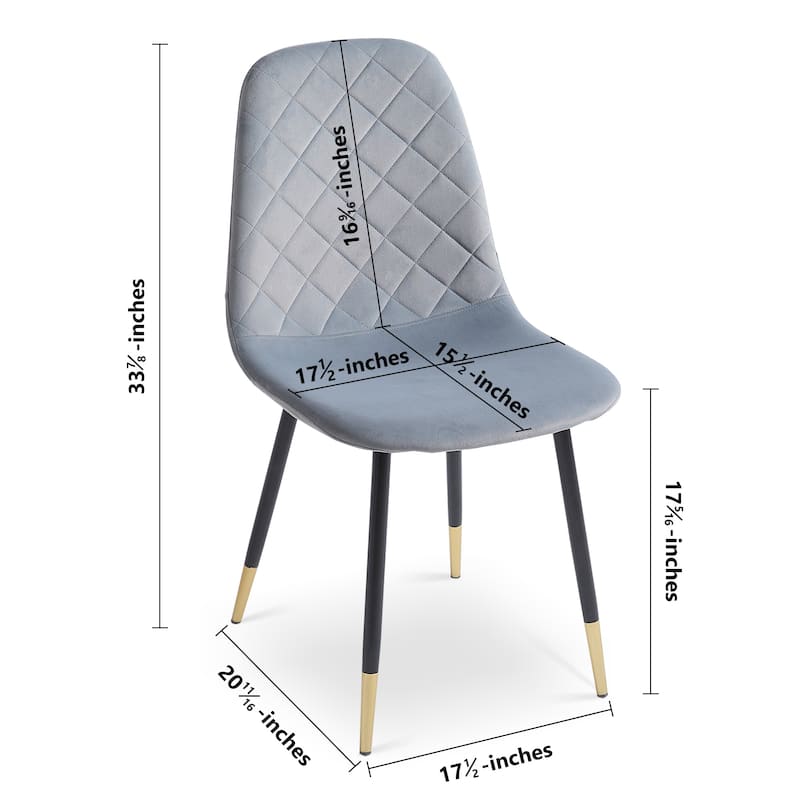 Tufted Accent Chairs with Golden Color Metal Legs