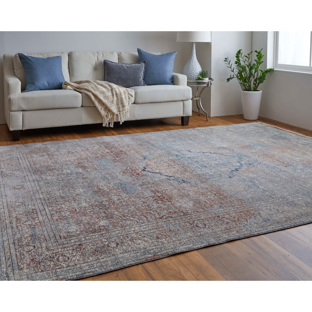 Grand Bazaar Gilford Machine Made Medallion Transitional Area Rug
