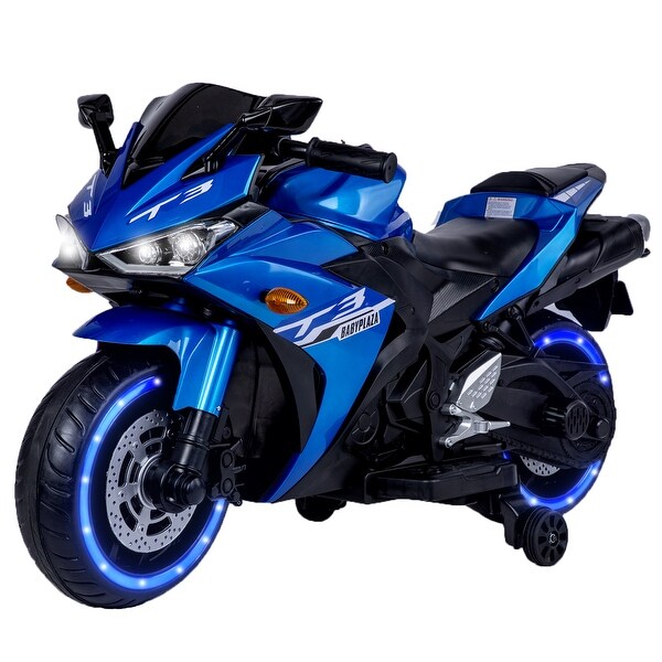 TAMCO 12V Kids Motorcycle with Hand Throttle and Lighting Wheels