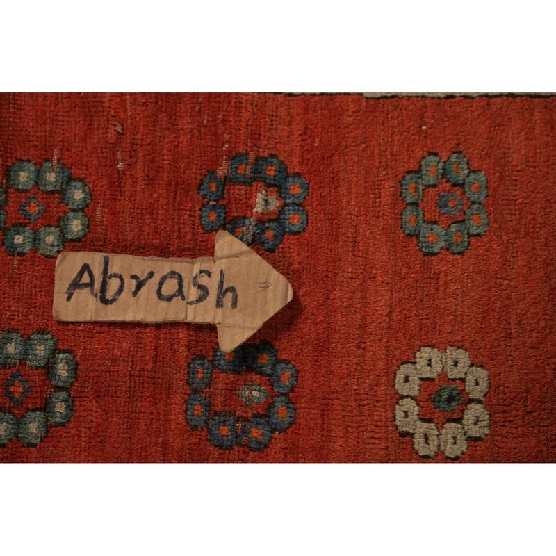 Hand Knotted Oriental 100% Wool Carpet Traditional Geometric Red Kazak Area Rug - 4' 9'' X 4' 0''