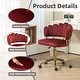 preview thumbnail 63 of 118, Velvet Home Office Desk Chair, Height Adjustable Task Chair, Armless Single Chair with Wheels, 360° Swivel Vanity Chair - N/A