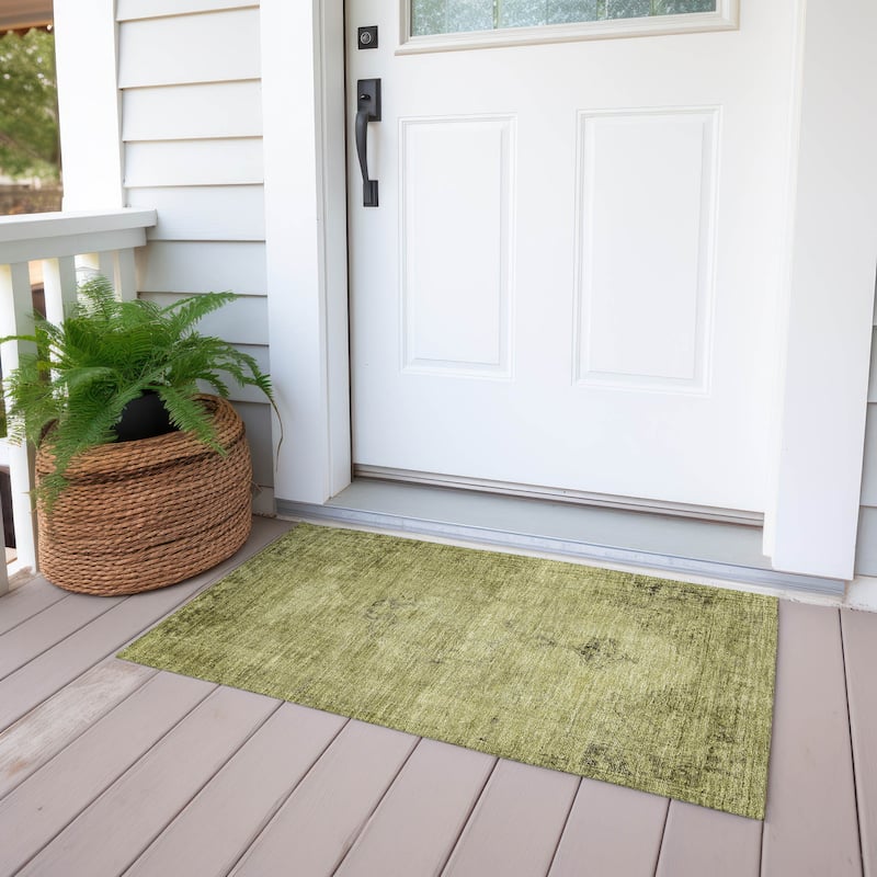 Machine Washable Indoor/ Outdoor Chantille Traditional Vintage Rug