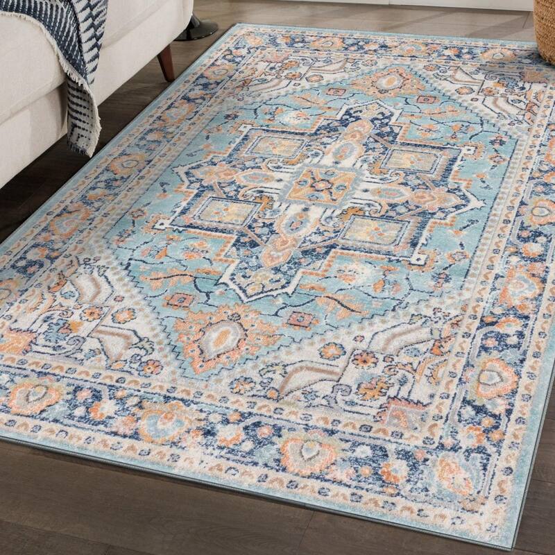 Luxe Weavers Oriental Medallion Area Rug, Stain-Resistant Carpet
