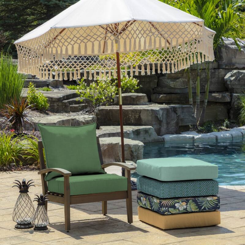 ARDEN Moss Green Leala Outdoor Deep Seat Cushion Set - 24 W x 24 D in.