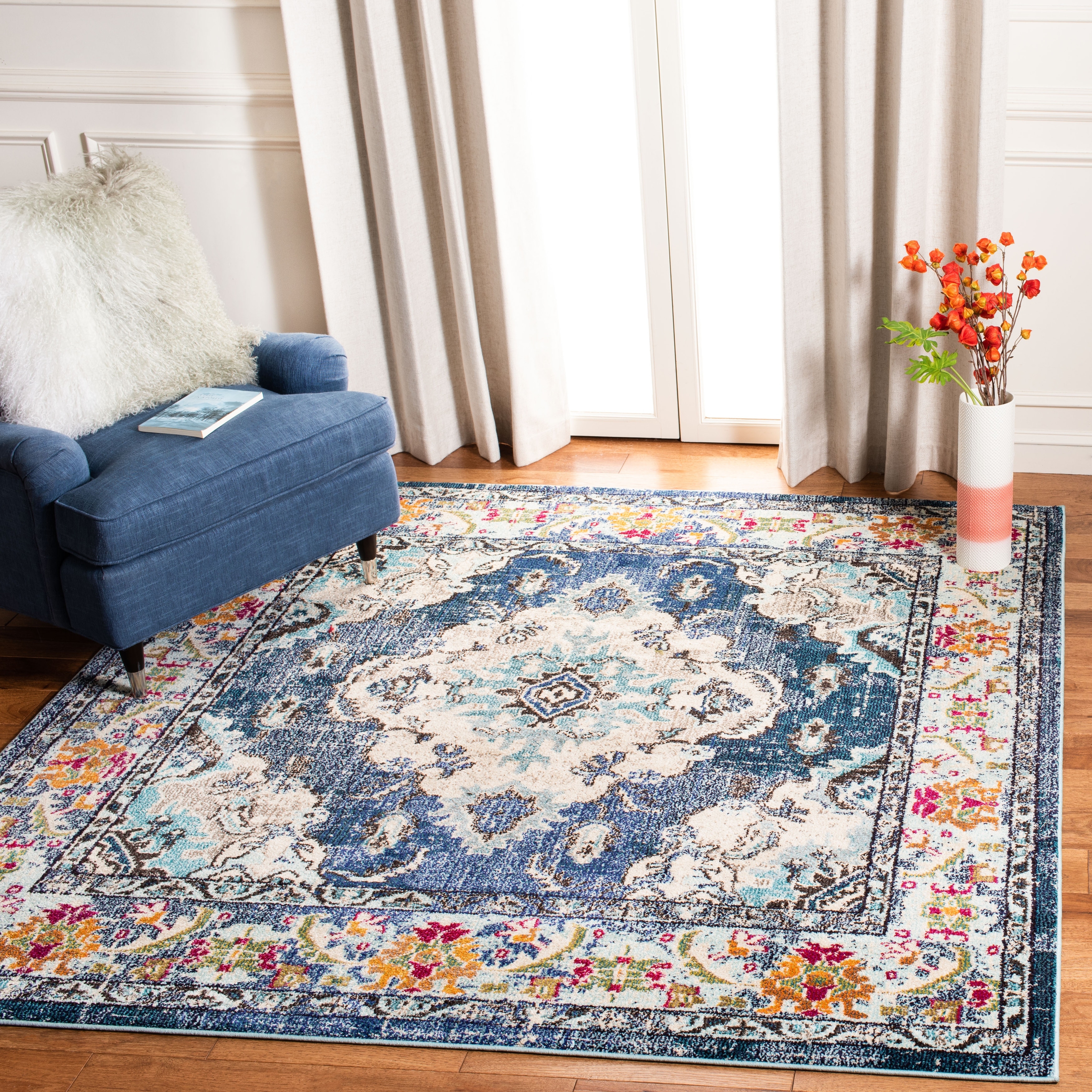 SAFAVIEH Monaco Lillie Boho Medallion Distressed Area Rug