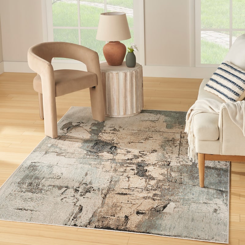 Nourison Washable Decor Indoor only Machine Washable Contemporary Area Rug
