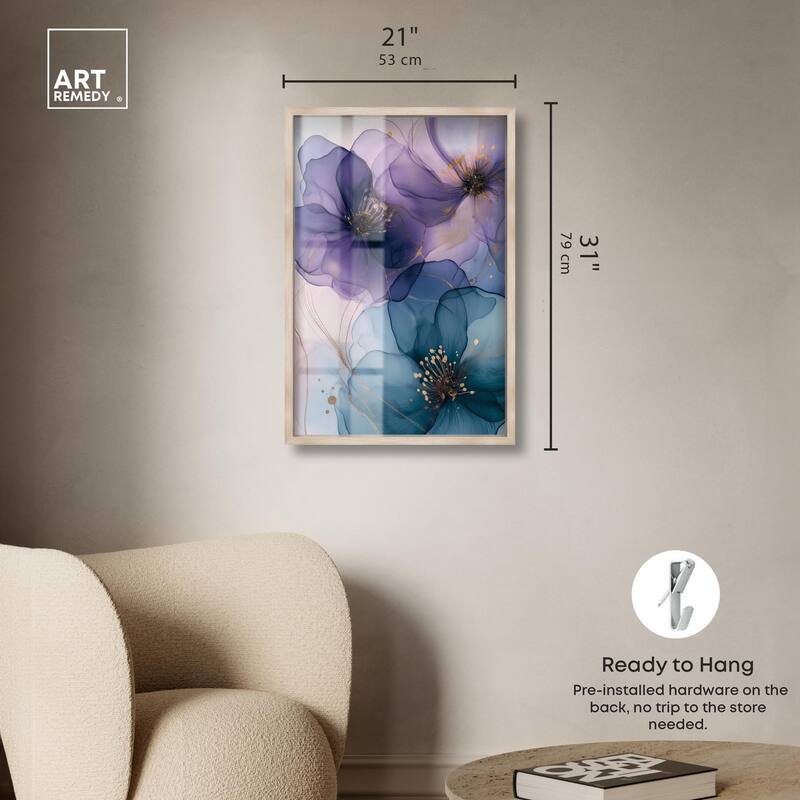 Gilded Cyanescence II Shadowbox by Art Remedy