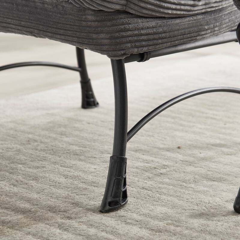 Modern Lounge Accent Chair with Armrests and a Side Pocket