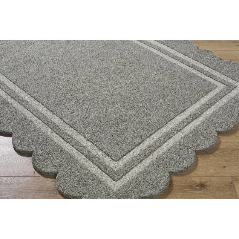 Livabliss Scalloped Modern & Contemporary Area Rug
